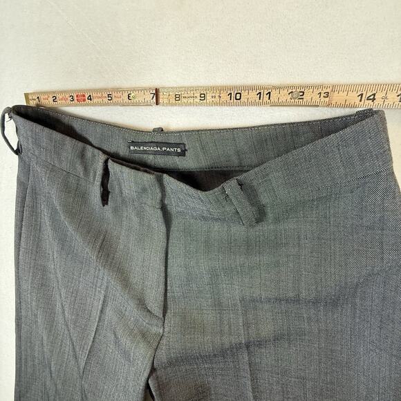 Balenciaga Pants Women’s Gray Dress Trousers Wide Leg Made in Italy Size 38/8 - Picture 5 of 11